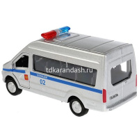 Машина "ГАЗель Next. Полиция" белая, инерционная, металл 12см (открывающиеся двери) от магазина "Карандаш"