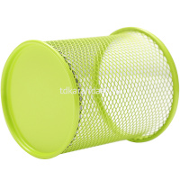 Подставка д/канц.принадлежностей d-9х10см сетчатая металлическая, салатовая Е9153 от магазина "Карандаш"