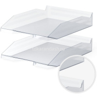 Лоток д/бумаг горизонтальный "Office Classic" прозрачный, пластик 16246 от магазина "Карандаш"