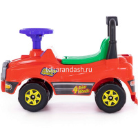 Каталка-автомобиль "Джип №2" 61х29,5х42,5см, красный, пластик 62888 от магазина "Карандаш"