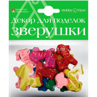 Декор. из дерева "Зверушки" крашеные №3 6видов 2-363/03 от магазина "Карандаш"