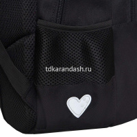 Рюкзак 28х39х20см, 830гр, 2 отделения, 4 кармана, с брелком, черный/розовый "Панда" RG-568-5/3 от магазина "Карандаш"