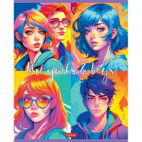 Тетрадь А5 48л клетка "Новое поколение" на скобе 5 дизайнов 48Т5В1/085328 от магазина "Карандаш"