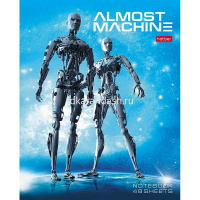 Тетрадь А5 48л клетка "Кибер интеллект" на скобе металлизированный картон 5 дизайнов 075337 от магазина "Карандаш"