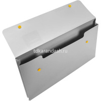 Картинка Папка-конверт на кнопке А4 пластик 0,45мм с расширением 25мм, серый E5576 от магазина "Карандаш" Папка-конверт на кнопке А4 пластик 0,45мм с расширением 25мм, серый E5576 от магазина "Карандаш"