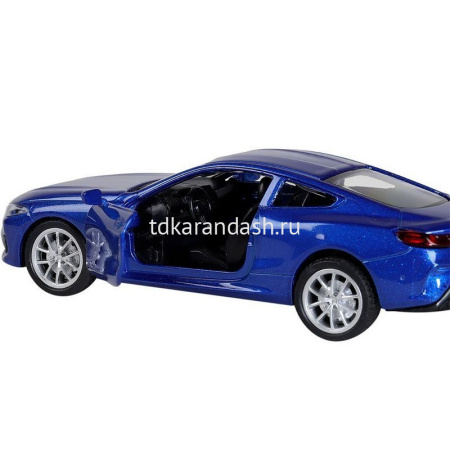 Машина "BMW M850i Coupe" синяя, инерционная, металл 17,5см (свет, звук, откр.двери) JB1251478 от магазина "Карандаш"