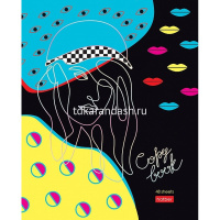 Тетрадь А5 48л клетка "Незнакомки" на скобе 3D фольга матовая ламинация 5 дизайнов 070909 от магазина "Карандаш"