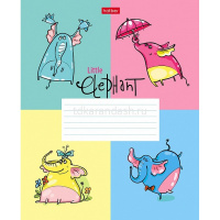 Тетрадь А5 24л клетка "Little Elephant" на скобе 5 дизайнов 24Т5В1/073417 от магазина "Карандаш"