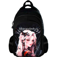 Рюкзак "Девушка панк" 31х44х16см, 600гр, 1 отделение, 5 карманов, черный 68253 от магазина "Карандаш"