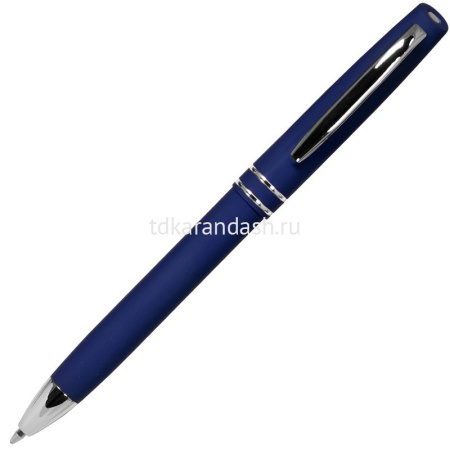 Ручка РШ "Consul" синий, корпус алюминий, покрытие soft touch, гравировка, хром 17BP1006-030