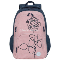 Рюкзак 29х42х20см, 590гр, 2 отделения, 3 кармана, темно-синий/розовый RD-143-2/2 от магазина "Карандаш"