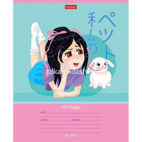 Тетрадь А5 24л клетка "Кодомо. Мой питомец" на скобе матовая ламинация 5 дизайнов 079793 от магазина "Карандаш"