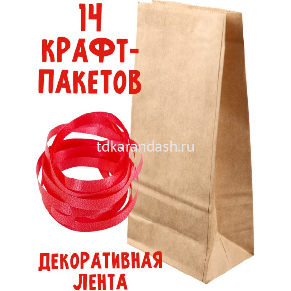 Адвент-календарь "Снежное прикючение" в крафт пакетах АК-7515 от магазина "Карандаш"