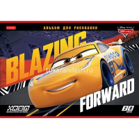 Альбом для рисования А4 20л "Тачки" на скобе 5 дизайнов 085133 от магазина "Карандаш"