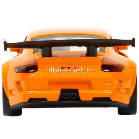Машина "Porsche 911" оранжевая, инерционная, металл 17,5см (свет, звук, откр.двери) JB1200127 от магазина "Карандаш"