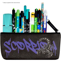 Пенал "Скорпион" 20х9х3см треугольный, 1 отделение, искусственная кожа 65736 от магазина "Карандаш"