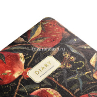 Ежедневник недатированный А5+ "Flora. Гранат" 240стр., золотой срез, искусственная кожа 3-744/02 от магазина "Карандаш"