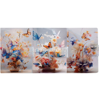 Блокнот А7 70л "Бабочки" линия, на липучке, цветный срез, обложка силикон, 4 вида 1500-22/11738-24 от магазина "Карандаш"