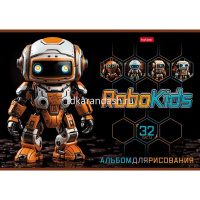 Альбом для рисования А4 32л "Робо" на скобе 5 дизайнов 085121 от магазина "Карандаш"