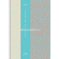 Тетрадь А4 96л клетка "Risotto" на спирали, перфорация на отрыв, тиснение 2 дизайна 093594 от магазина "Карандаш"