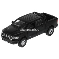 Машина "Dodge Ram 1500 Rebel" черная, инерционная, металл 13см, двери (открывающиеся двери) от магазина "Карандаш"