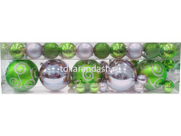 Набор шаров 40/60/120мм 45шт 4 вида (красный/золото, зеленый/синий, зеленый/серебро, розовый/синий) от магазина "Карандаш"