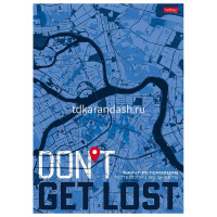 Тетрадь А4 96л клетка "Не теряйся!" на скобе матовая ламинация 3 дизайна 082989 от магазина "Карандаш"