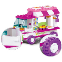 Конструктор "Розовая мечта. Мобильный ресторанчик" 102 детали 14х19х4,5см пластик (2 фигурки) M38-B0 от магазина "Карандаш"