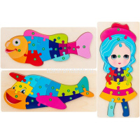 Пазл-сортер "Детский" 30х13см объемный, дерево, 12 видов 11401-24 от магазина "Карандаш"