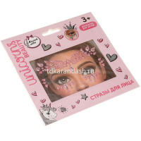 Наклейки Стразы для лица "Милая леди" 15х15см 100184-UNI-ML от магазина "Карандаш"