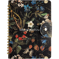 Ежедневник недатированный B6 "Flora. Лесные ягоды" 272стр., искусственная кожа, магнитная застежка от магазина "Карандаш"