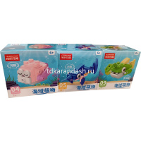 Конструктор 3D "Морские животные" количество деталей 26-29, 7х7х4,5см пластик, ассорти 9103/11311-24 от магазина "Карандаш"