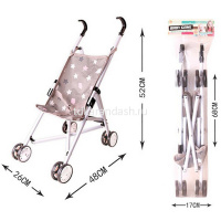 Коляска для куклы 48х26х52см сидячая металл Y23108102 от магазина "Карандаш"