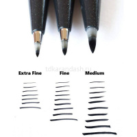 Фломастер-кисть "Brush Sign Pen Pigment Extra Fine" черный XSESP15EFA от магазина "Карандаш"