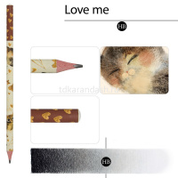 Карандаш чернографитный "Love Me. Котики. Счастье" HB, трехгранный 21-0030/79 от магазина "Карандаш"