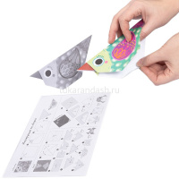 Набор для творчества "Оригами. Животные" (цветная бумага 6шт. 14х14см, черно-белая 6шт.) 05039 от магазина "Карандаш"