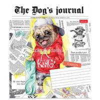 Тетрадь А5 18л клетка "Мопс_LIFE" на скобе 5 дизайнов 18Т5В1 от магазина "Карандаш"