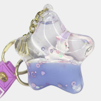 Брелок Звезда с единорогом 5см с подвеской, пластик/силикон, цвет ассорти Y10430-24 от магазина "Карандаш"