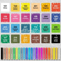 Пастель 24 цвета "Acmeliae" мягкая, прямоугольная, картон SPC-24 от магазина "Карандаш"