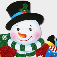 Панно подвесное Снеговик 36х33см пвх Y10162-24 от магазина "Карандаш"