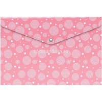 Папка-конверт на кнопке "Pastel Dots" А4 пластик, полупрозрачная 53292 от магазина "Карандаш"