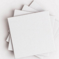 Набор холстов-магнитов квадратные 7,5х7,5см 4шт. 100% хлопок 280г/м2 195230 от магазина "Карандаш"