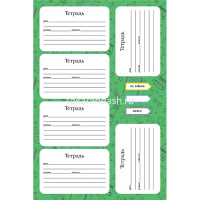 Наклейки для тетрадей 15,5х23,5м 4 листа 4 цвета в пакете с европодвесом 4Н5н/094082 от магазина "Карандаш"