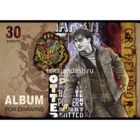 Альбом для рисования А4 30л "Гарри Поттер" на скобе 5 дизайнов 30А4В/062243 от магазина "Карандаш"