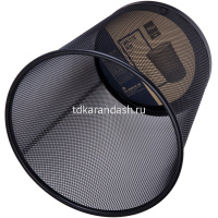 Корзина д/бумаг 12л круглая сетчатая, металл, черная E9190 от магазина "Карандаш"