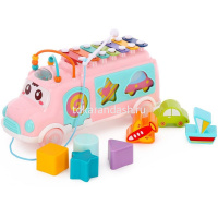 Игра логическая "Автобус" 24,5х9х13,5см с металлофоном, пластик 1858695/MX014 от магазина "Карандаш"