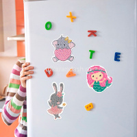 Алмазная мозаика 5,5х10см "Зайка" на магните полная выкладка ALVM-079 от магазина "Карандаш"