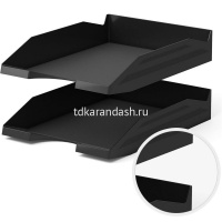 Лоток д/бумаг горизонтальный "Office Classic" черный, пластик 16249 от магазина "Карандаш"