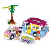 Конструктор "Розовая мечта. Пляжный отдых" 272 детали 24х33х5,5см пластик (2 фигурки) M38-B0606 от магазина "Карандаш"