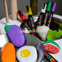 Набор маркеров перманентных "POSCA. PC-3M" 6шт, пулевидный наконечник, толщина линии 1,3мм от магазина "Карандаш"